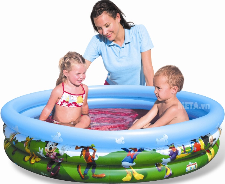 Bể phao 3 tầng hình Micky Bestway 91007 in hình đáng yêu.