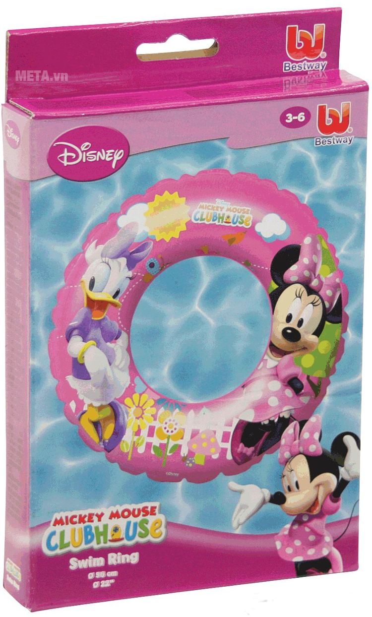 Phao bơi hình Micky Bestway 91023 dễ gấp gọn vào hộp đựng.