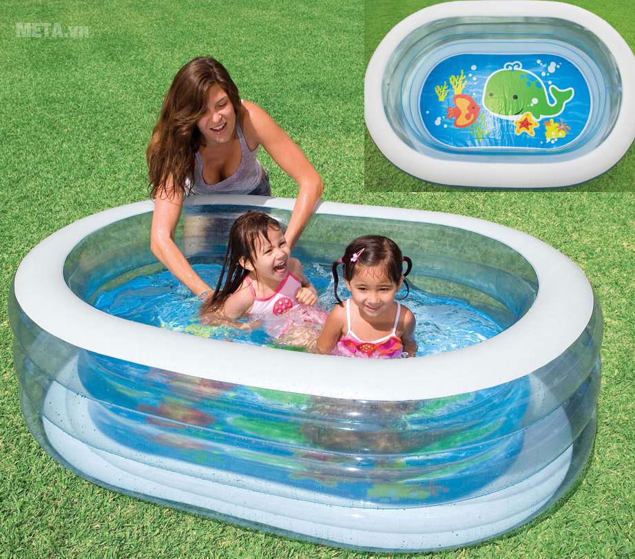 Bể bơi phao cho bé hình oval INTEX 57482 giúp bé tắm mát ngày hè. Bể bơi phao cho bé hình oval INTEX 57482 giúp bé tắm mát ngày hè.