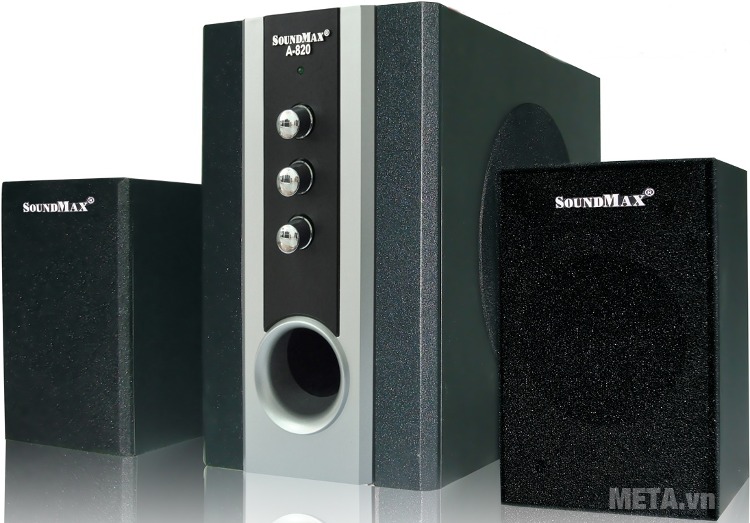 Loa vi tính SoundMax A820 2.1 với thiết kế hiện đại.