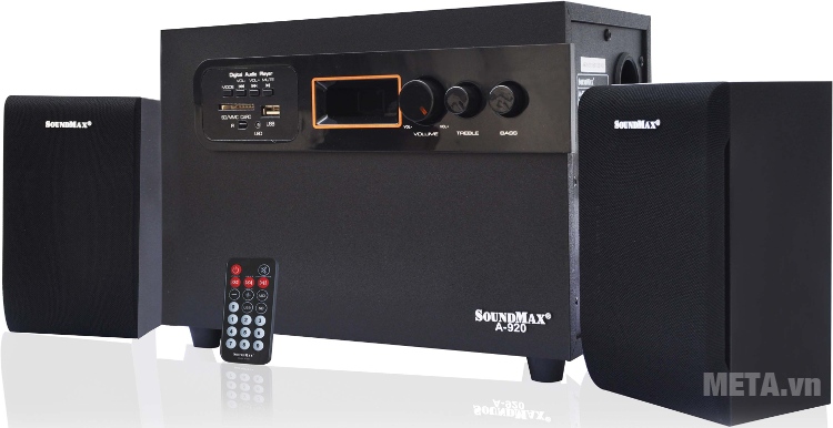 Loa SoundMax A920 2.1 có điều khiển từ xa.