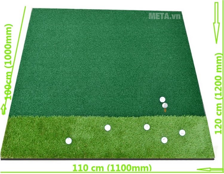 Kích thước của thảm tập Golf VanDat Swing 110cm x 120cm