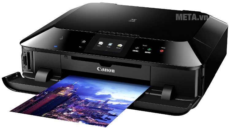 Máy in đa chức năng Canon Pixma MG7170 với thiết kế màu đen tuyền bắt mắt.