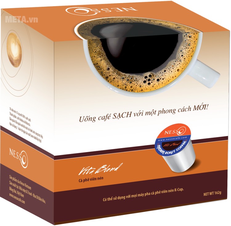 Viên nén cafe Kcup Nesso Vita Blend hộp 18 viên. Viên nén cafe Kcup Nesso Vita Blend hộp 18 viên.