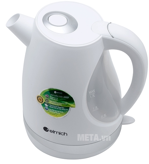 Ấm đun nước siêu tốc Elmich 1,7 lít KEE-0698 thiết kế vạch chia mực nước trên thân ấm.