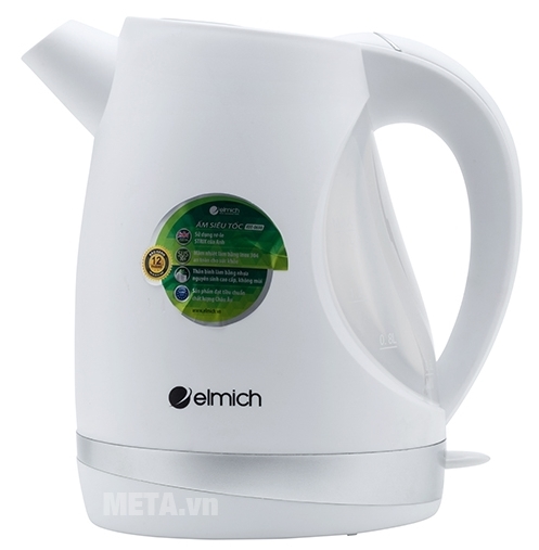 Ấm đun nước siêu tốc Elmich 1,7 lít KEE-0698 có màu trắng sang trọng.