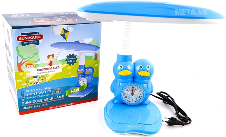 Đèn bàn Sunhouse SH-SL-04B với thiết kế hộp đựng sang trọng.
