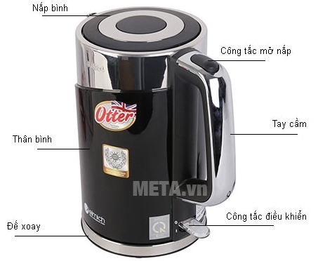 Cấu tạo của ấm đun nước siêu tốc Elmich 1,7 lít KEE-0216