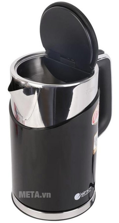 Ấm đun nước siêu tốc Elmich 1,7 lít KEE-0216 có màu đen sang trọng và sạch sẽ.