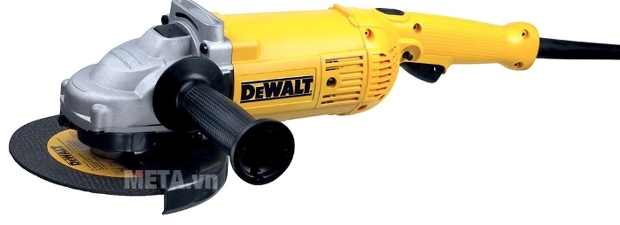 Máy mài góc 180mm 2.000W DeWalt D28491 có báng cầm phụ có độ ma sát cao.