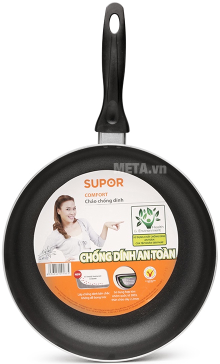 Chảo chống dính Comfort Supor F06A24 với thiết kế màu đen