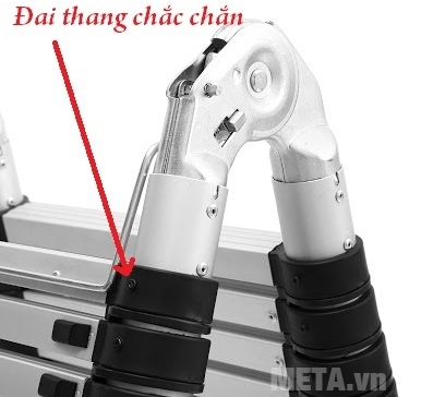 Thang nhôm rút gọn Xstep XM-25 có đai thang bằng nhựa màu đen.