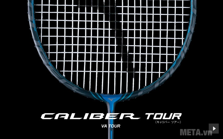 Vợt cầu lông Mizuno Caliber VA Tour với thiết kế khung vợt chữ V.