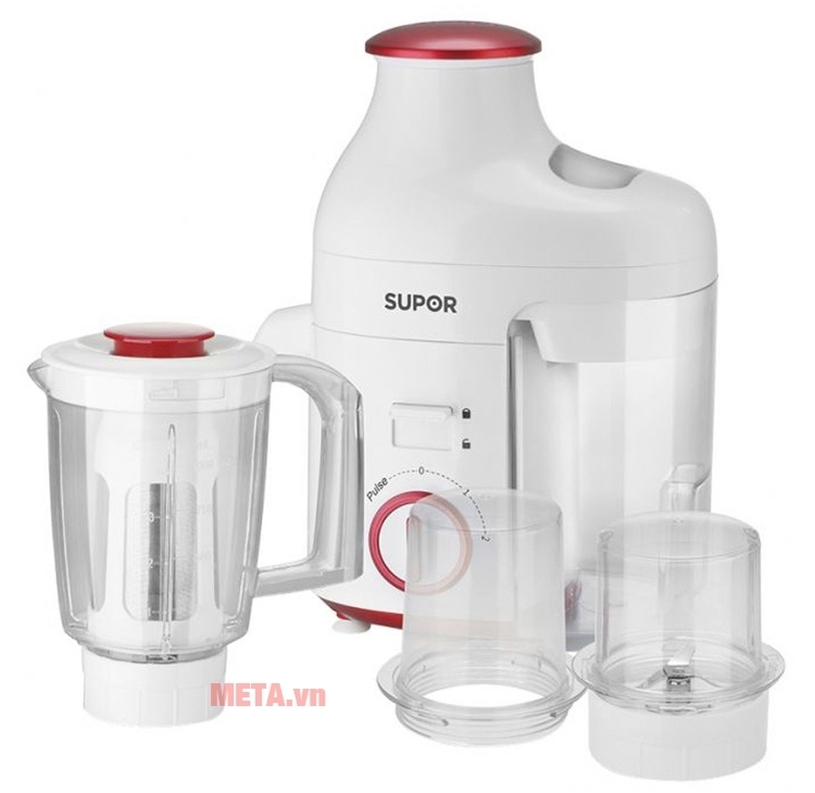 Máy ép trái cây đa năng 4 trong 1 Supor ZQ40VN-250 có màu trắng sang trọng.