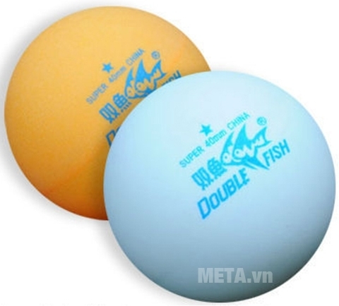 Quả bóng bàn Double Fish 40+ 1 sao với 2 màu bóng.