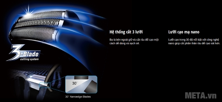 Máy cạo râu Panasonic ES-ST25 có lưỡi cạo mạ nano. Máy cạo râu Panasonic ES-ST25 có lưỡi cạo mạ nano.