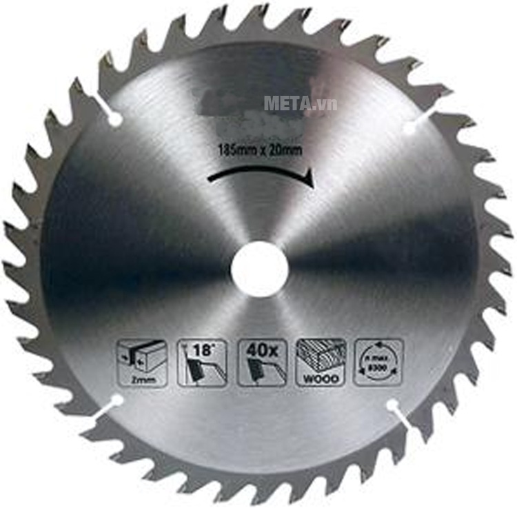 Lưỡi cưa gỗ 40 răng 180-185 mm