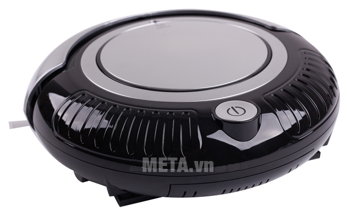 Robot hút bụi Lilin K6L (đen) thiết kế nút nguồn ở thân máy.