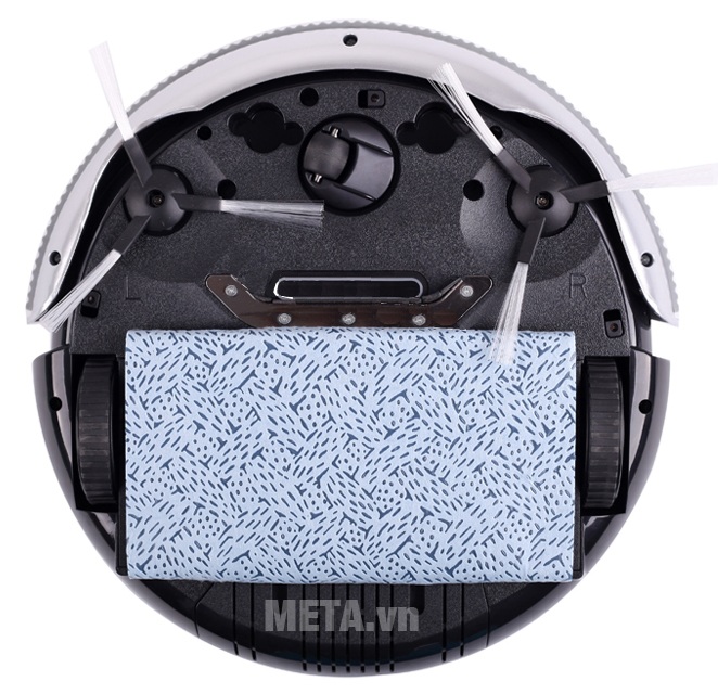 Robot hút bụi Lilin K6L (đen) thiết kế giấy lau bụi tĩnh điện nên có thể làm cả hai việc hút bụi và lau sàn.