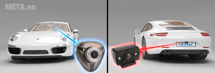 Camera hành trình VietMap X11 có góc nhìn rộng 170 độ 