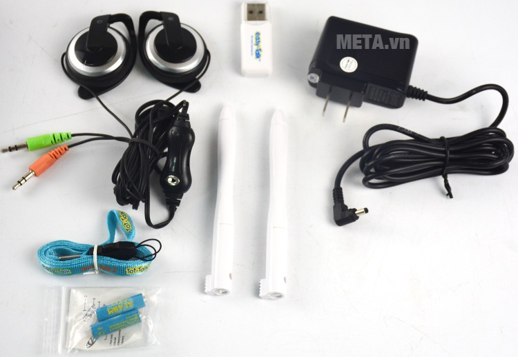 Trọn bộ phụ kiện đi kèm sách điện tử nói học Tiếng Anh thông minh Easy-Talk 818 OFD.