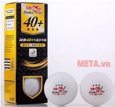 Quả bóng bàn Double Fish 40+ 3 sao thiết kế bóng màu trắng. Quả bóng bàn Double Fish 40+ 3 sao thiết kế bóng màu trắng.