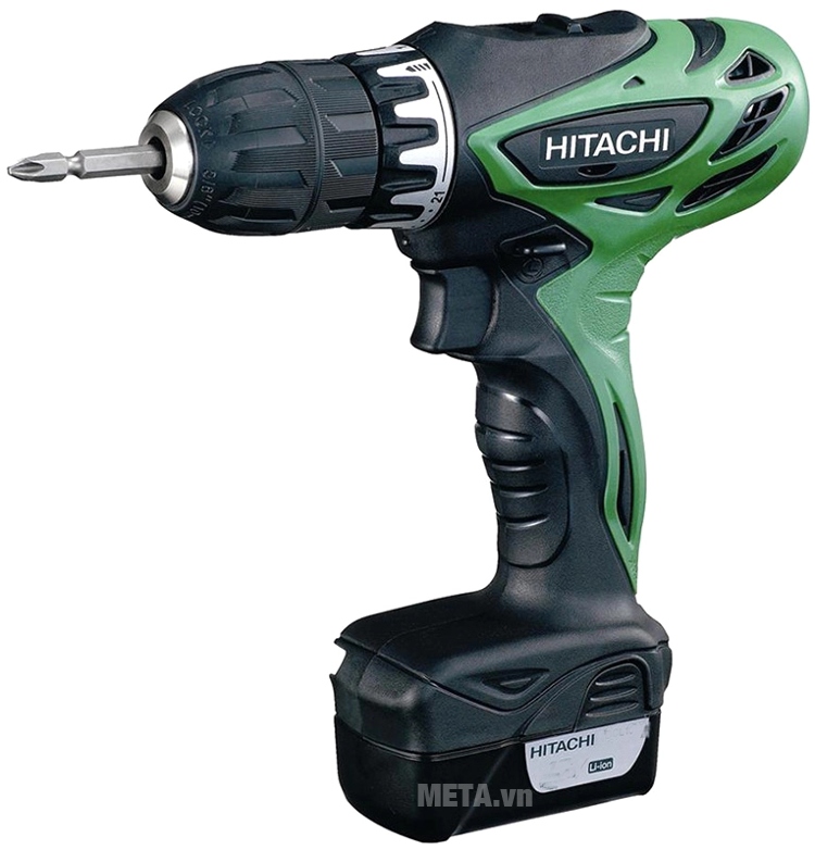 Máy vặn vít dùng pin Hitachi DS10DFL có vỏ máy bằng nhựa. Máy vặn vít dùng pin Hitachi DS10DFL có vỏ máy bằng nhựa.