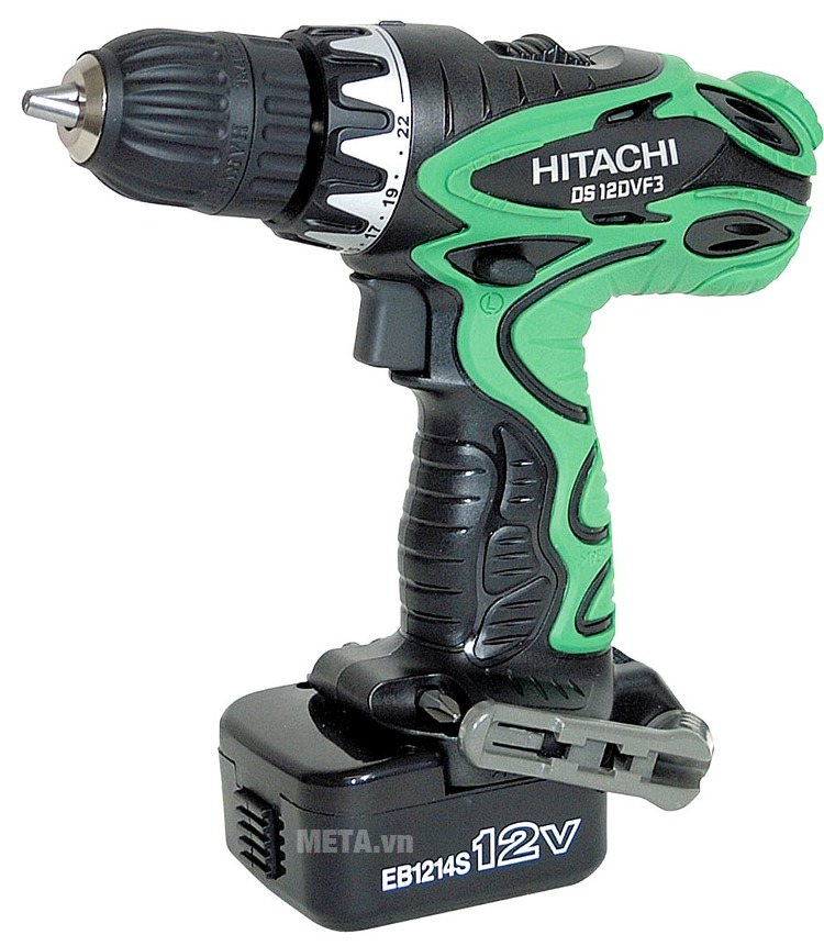 Máy khoan bắt vít dùng pin Hitachi DS12DVF3 có điện thế pin 12V