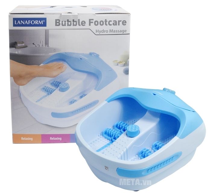 Bồn massage chân Lanaform Bubble Footcare có hộp đựng sang trọng