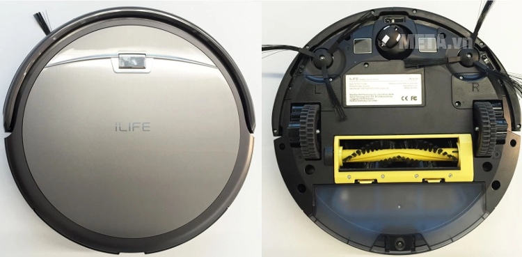 Robot hút bụi ILIFE A4 với thiết kế chân bánh xe. Robot hút bụi ILIFE A4 với thiết kế chân bánh xe.