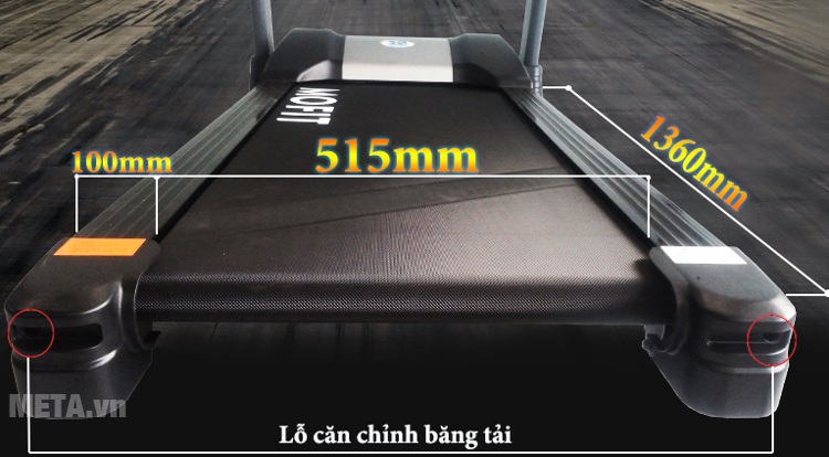 Máy chạy điện cỡ lớn MHT-5053 với thiết kế băng tải.