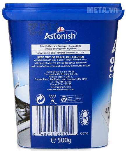 Chất tẩy rửa dụng cụ nhà bếp Astonish 500g được nhập khẩu từ Anh quốc. Chất tẩy rửa dụng cụ nhà bếp Astonish 500g