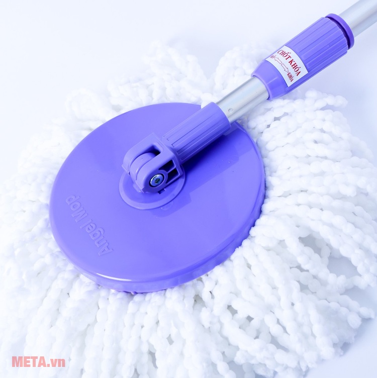 Chổi lau nhà Angel Mop JE 350 với thiết kế bông lau dễ dàng xoay 360 đô.