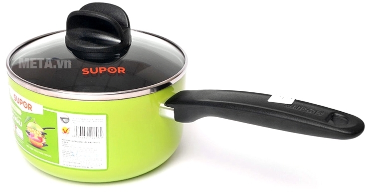Bộ nồi canh chống dính Supor S08AT2 có 1 chiếc kích thước 16cm
