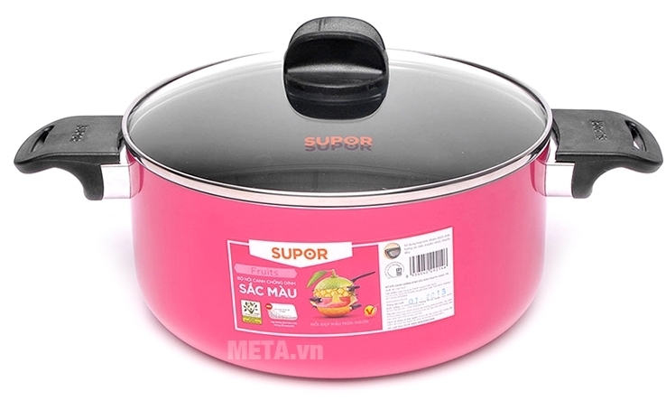 Bộ nồi canh chống dính Supor S08AT2 có 1 chiếc kích thước 24cm