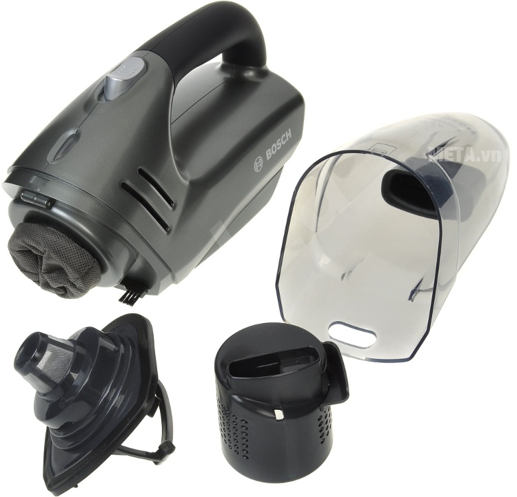 Máy hút bụi sạc điện Bosch BKS4043 dễ dàng tháo lắp.
