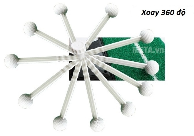 Cần quay của thảm tập Golf Swing Mat có thể xoay 360o 