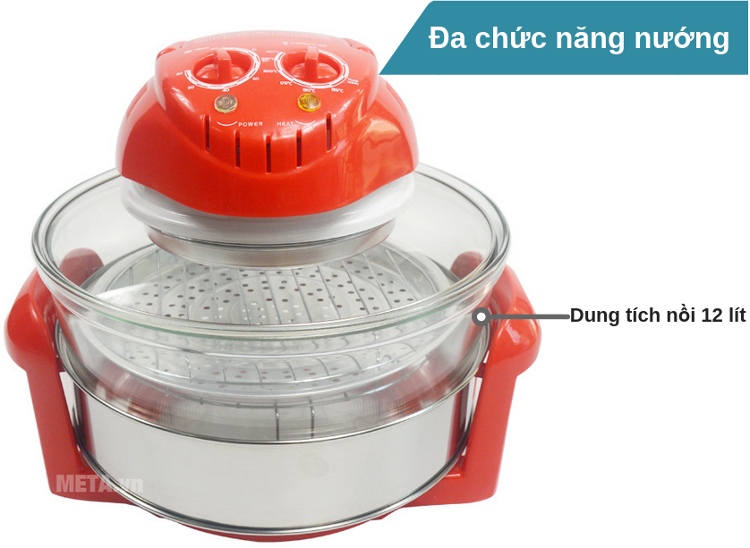 Dung tích nồi lớn nhờ đó người dùng có thể thoải mái nướng các loại thức ăn đa dạng.