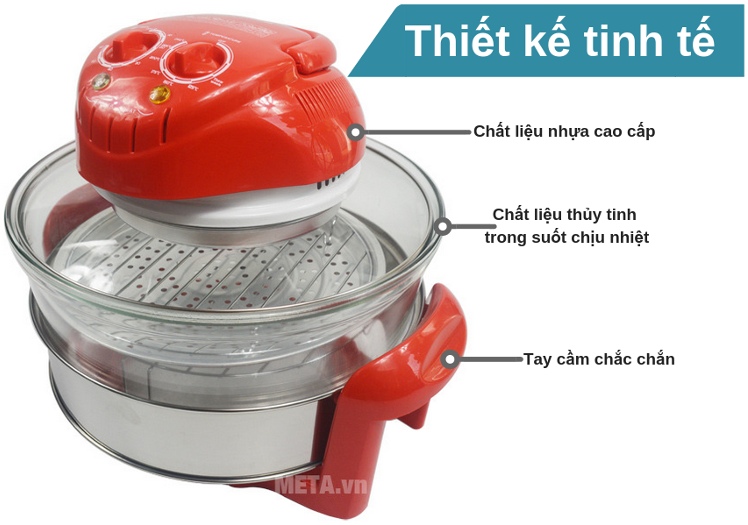 Lò nướng Tiross TS-967 với thiết kế tinh tế và hiện đại.