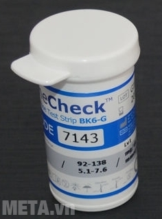 Lọ que thử đường huyết Benecheck Plus có nắp đậy kín rất chắc chắn. Lọ que thử đường huyết Benecheck Plus có nắp đậy kín rất chắc chắn.