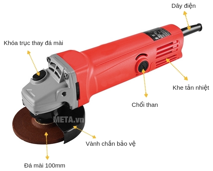 Cấu tạo của máy mài Kainuo 100mm 1009 