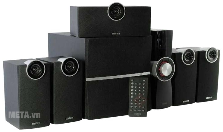 Bộ loa Edifier C6X có màu đen sang trọng.