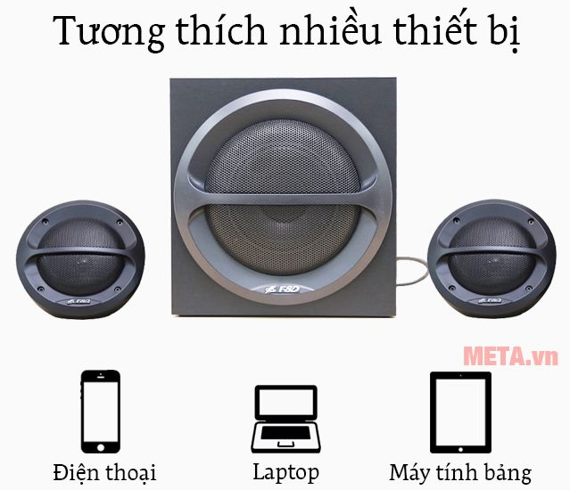 Loa Fenda A111 kết nối được với nhiều thiết bị âm thanh khác nhau.