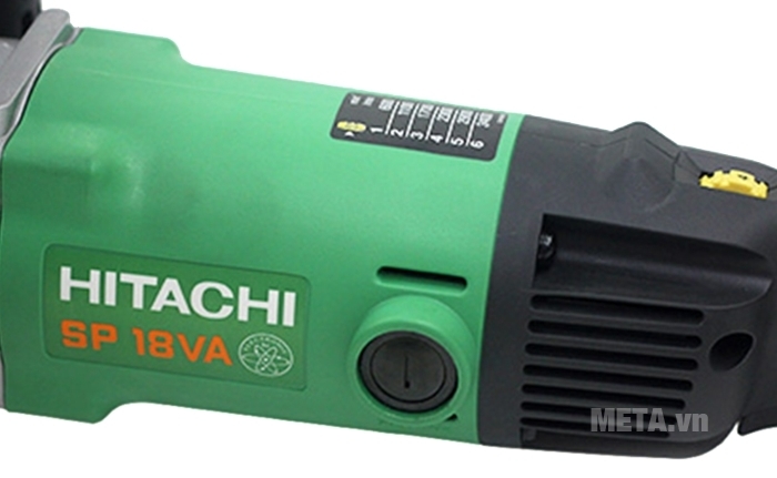 Máy chà nhám đánh bóng Hitachi SP18VA sử dụng mô tơ chổi than.