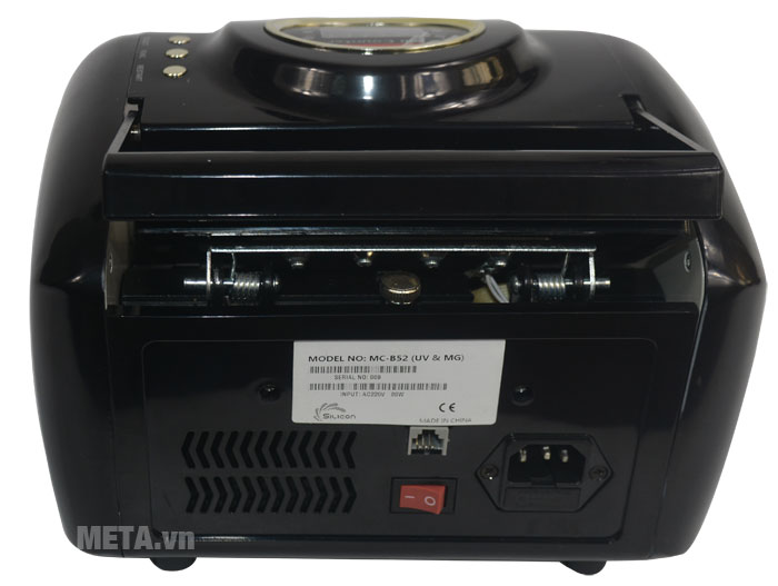 Mặt sau của máy đếm tiền Silicon MC-B52