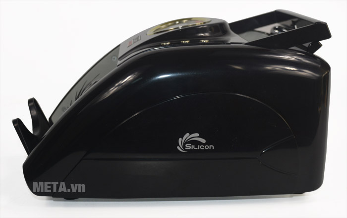 Máy đếm tiền Silicon MC-B52 có logo hãng trên thân máy