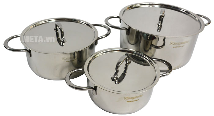 Bộ nồi Kangaroo KG182 3 chiếc