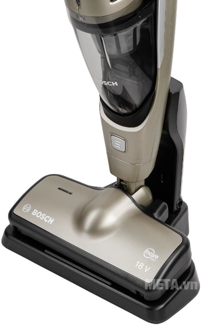 Máy hút bụi Bosch BBHMOVE4 khi đang sạc trên đế.