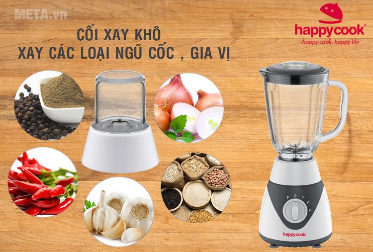 Máy xay sinh tố Happy Cook HCB-1502 là dòng máy xay đa năng.