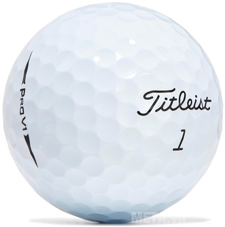 Bóng golf Titleist Pro V1 với thiết kế màu trắng truyền thống.